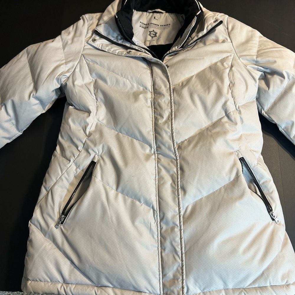 Free Country Women's Light‎ Gray Puffer Ski Jacket size Large